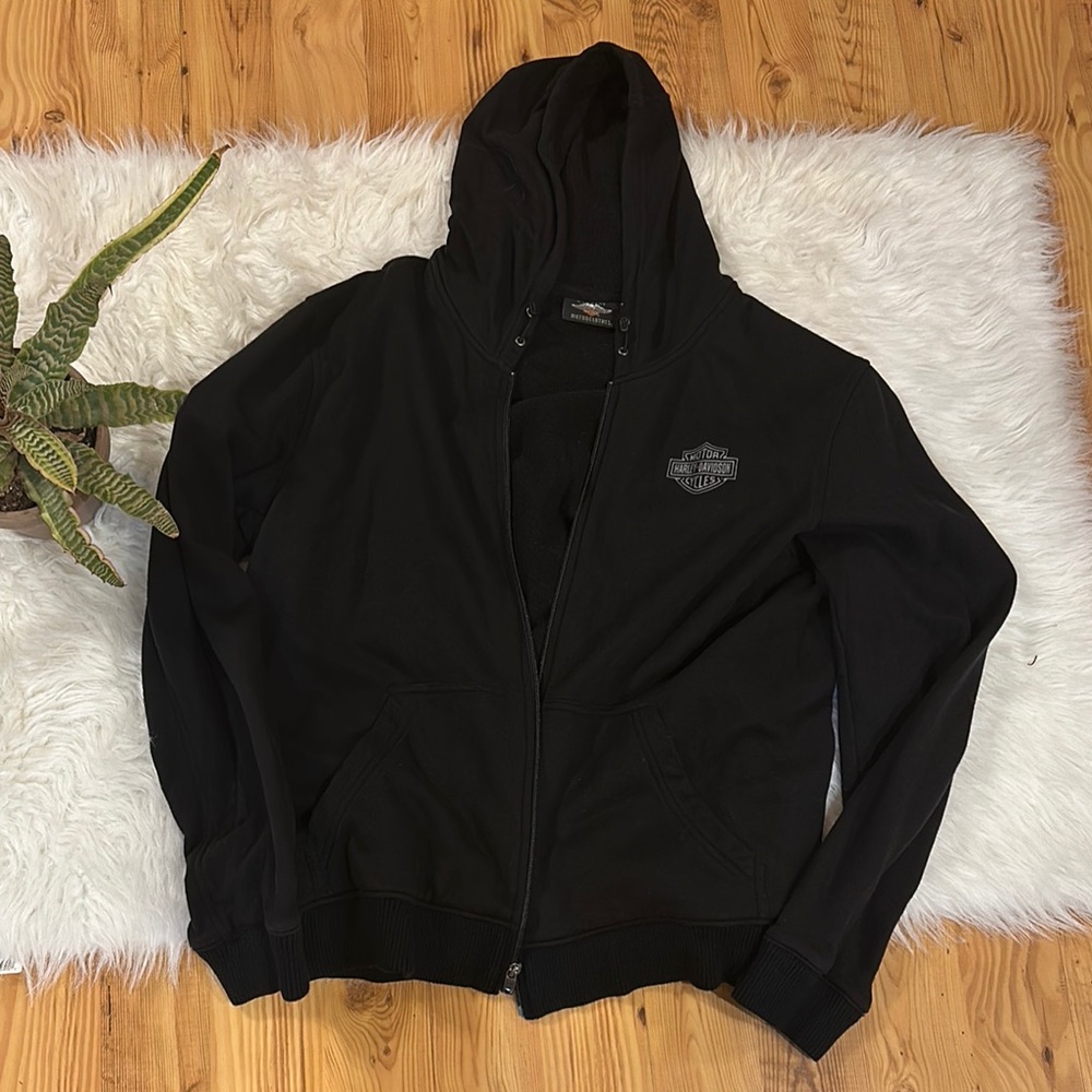 Men’s Harley Davidson, hooded zip jacket. Size 2 XL